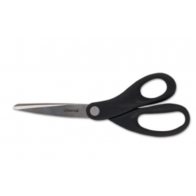 universal Stainless Steel Office Scissors, 8" Long, Straight Handle, Black